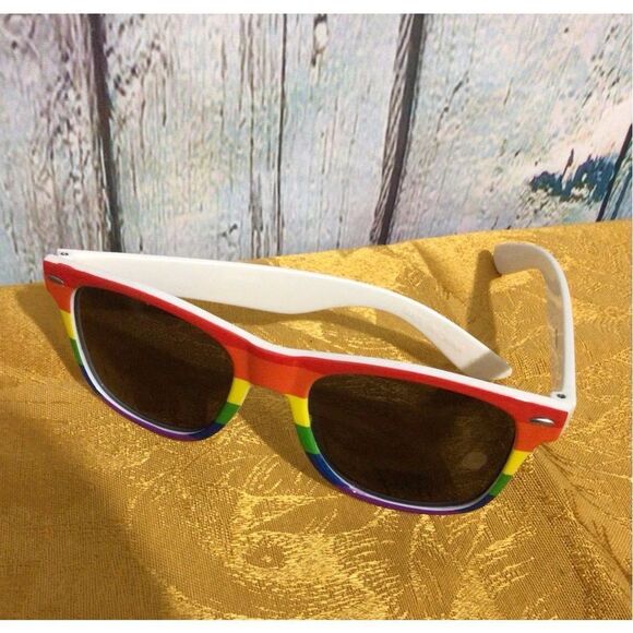 NWT IVF Pride Rainbow Sunglasses, White Multi 🍂🍁 - Picture 8 of 9
